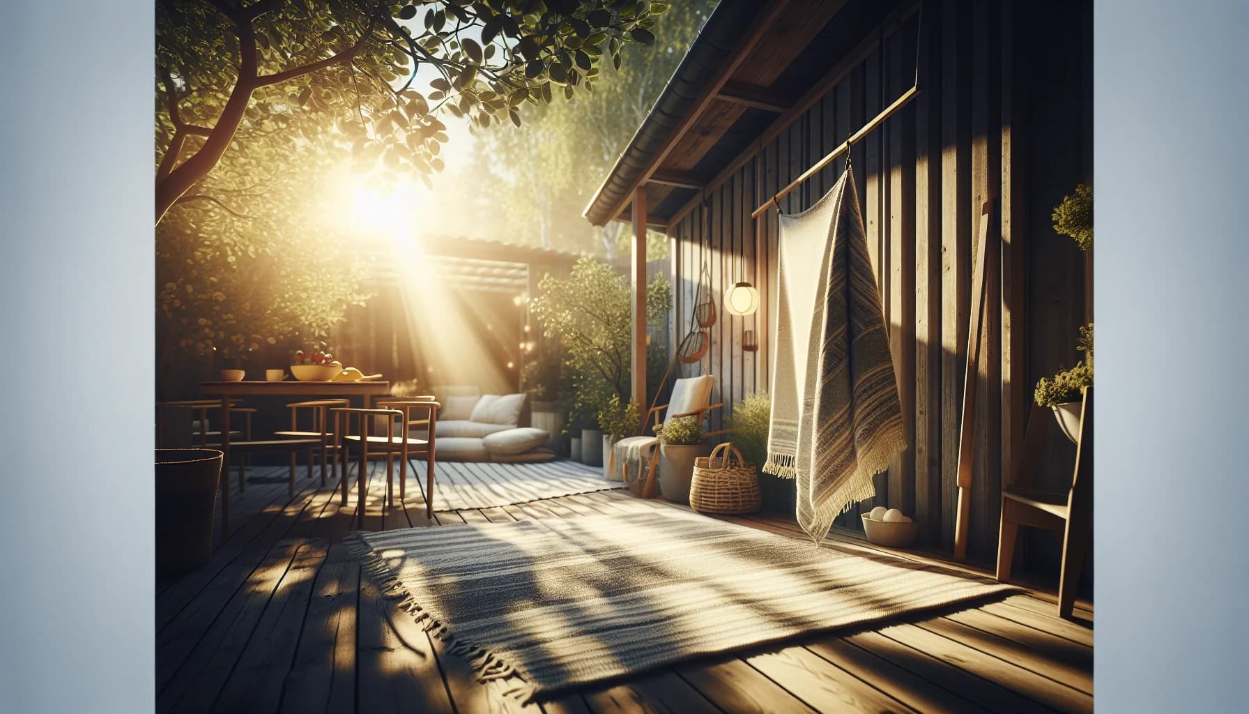 Utematta som förbereds för vinterförvaring genom rengöring och torkning