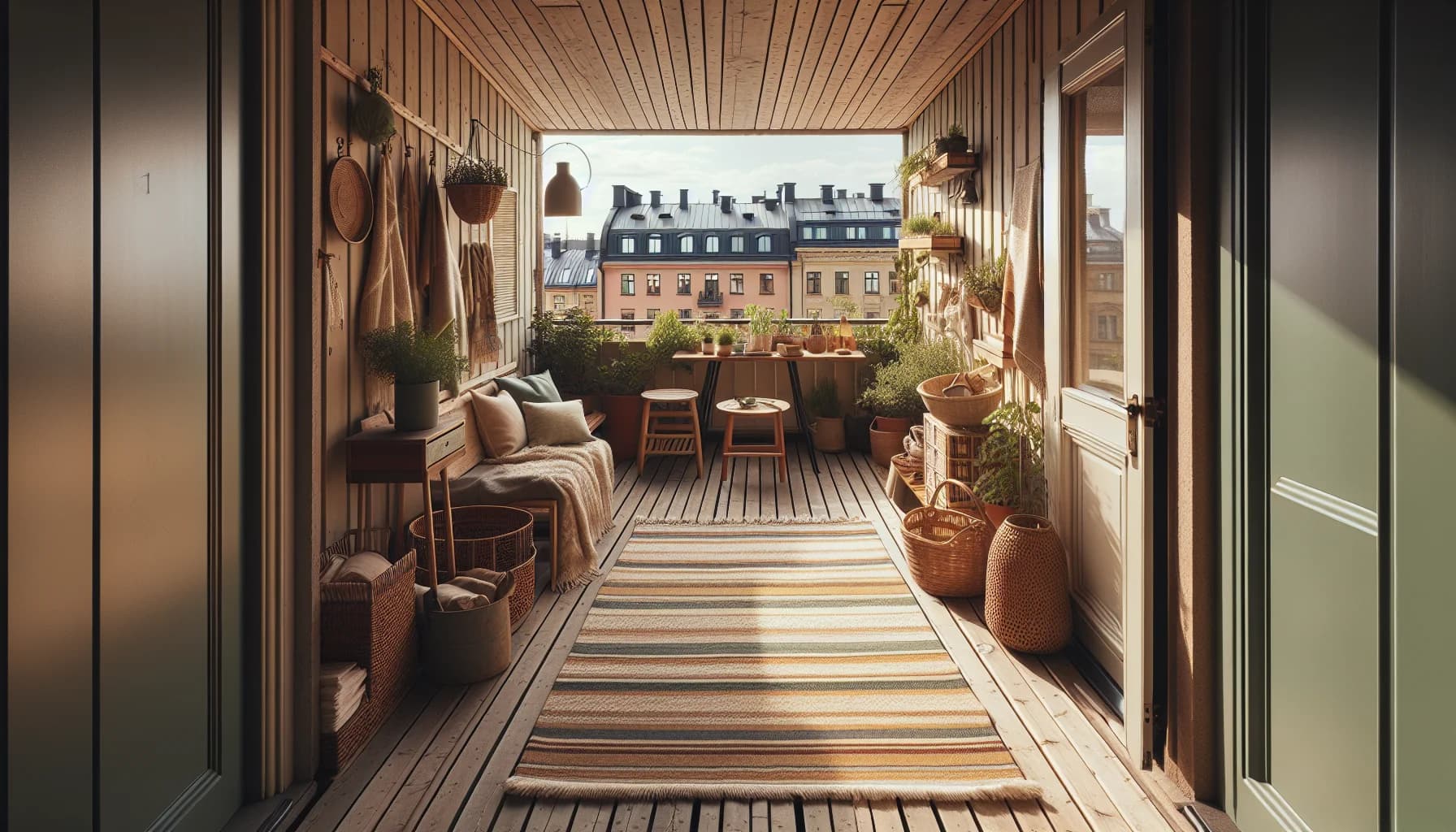 Utematta som är för stor för balkong och blockerar vattenavrinning